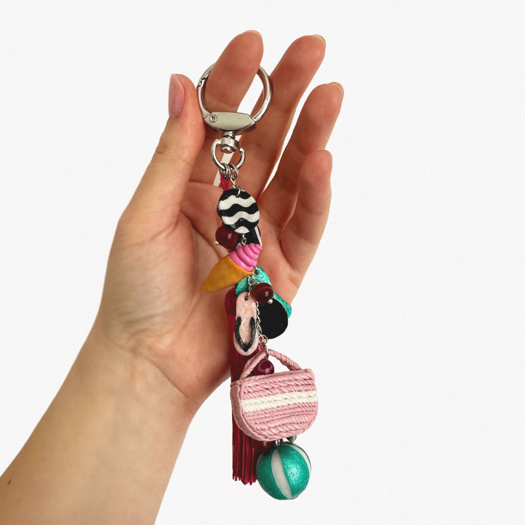 Summer Vibes - Polymer Clay Keychain