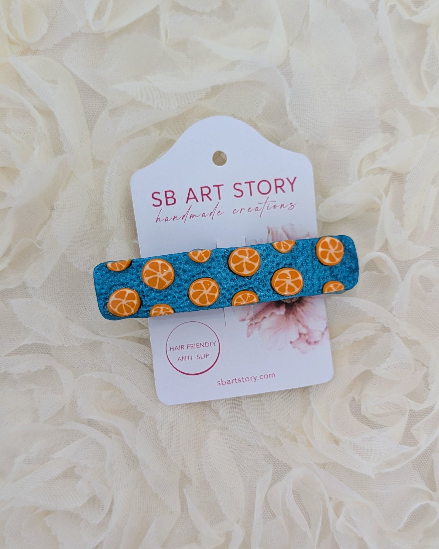Orange Garden - Hair Clips for Fine or Medium Hair