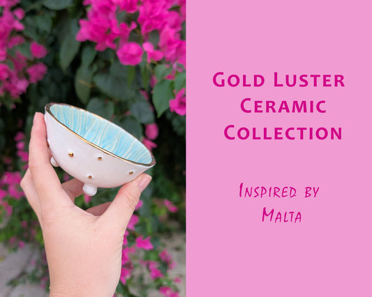 Creating My Gold Luster Ceramic Collection Inspired by the Mediterranean