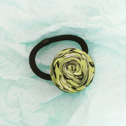 Green Rose - Elastic Hair Tie