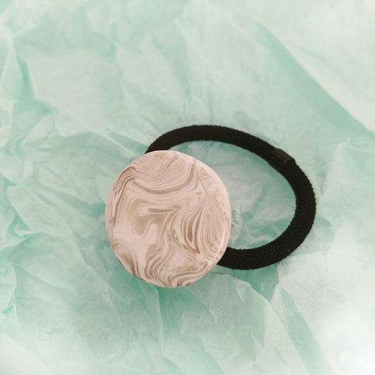 Marble Glow - Elastic Hair Tie With Accessory