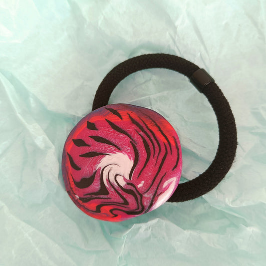 Purple Tiger - Elastic Hair Tie With An Accessory