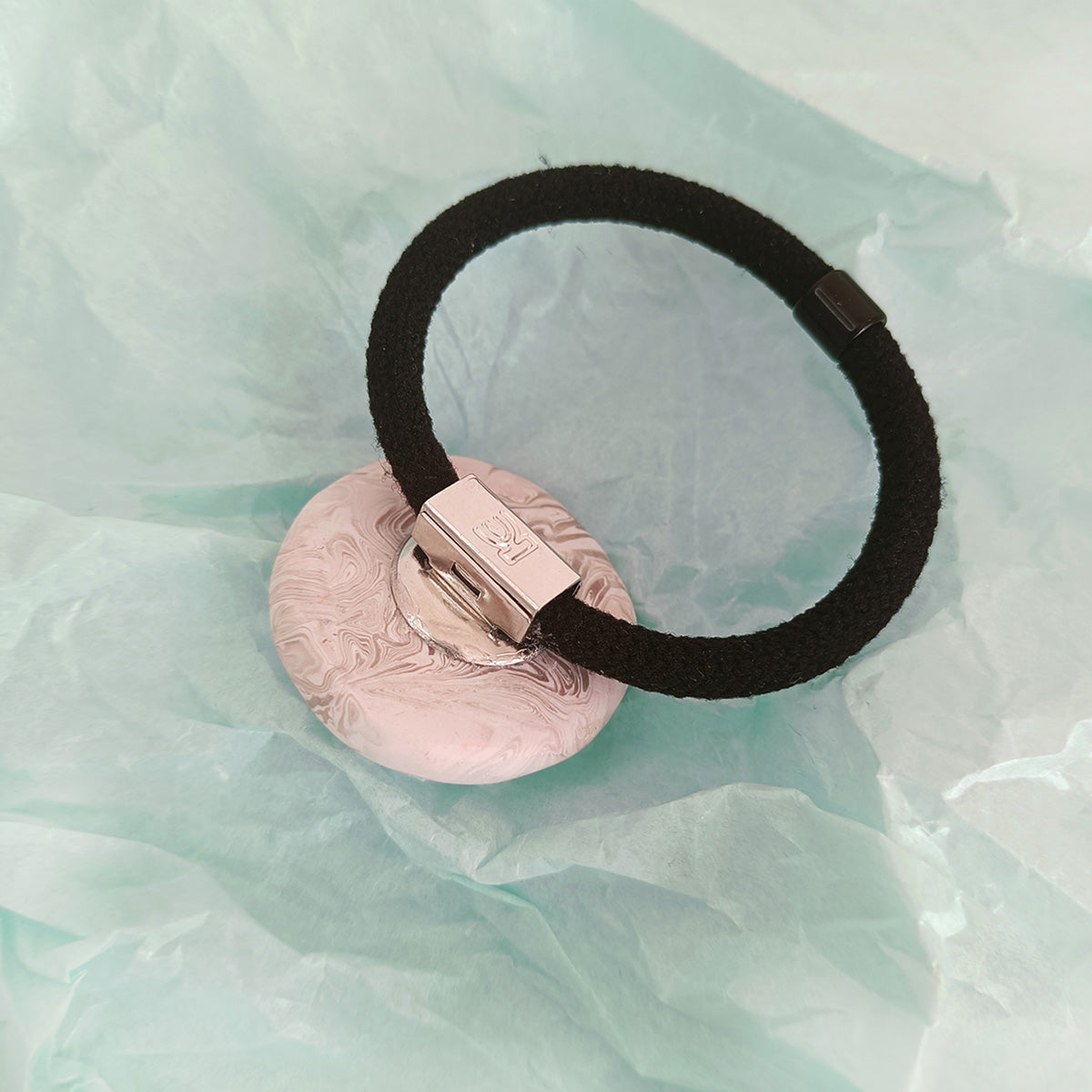 Marble Glow - Elastic Hair Tie With Accessory