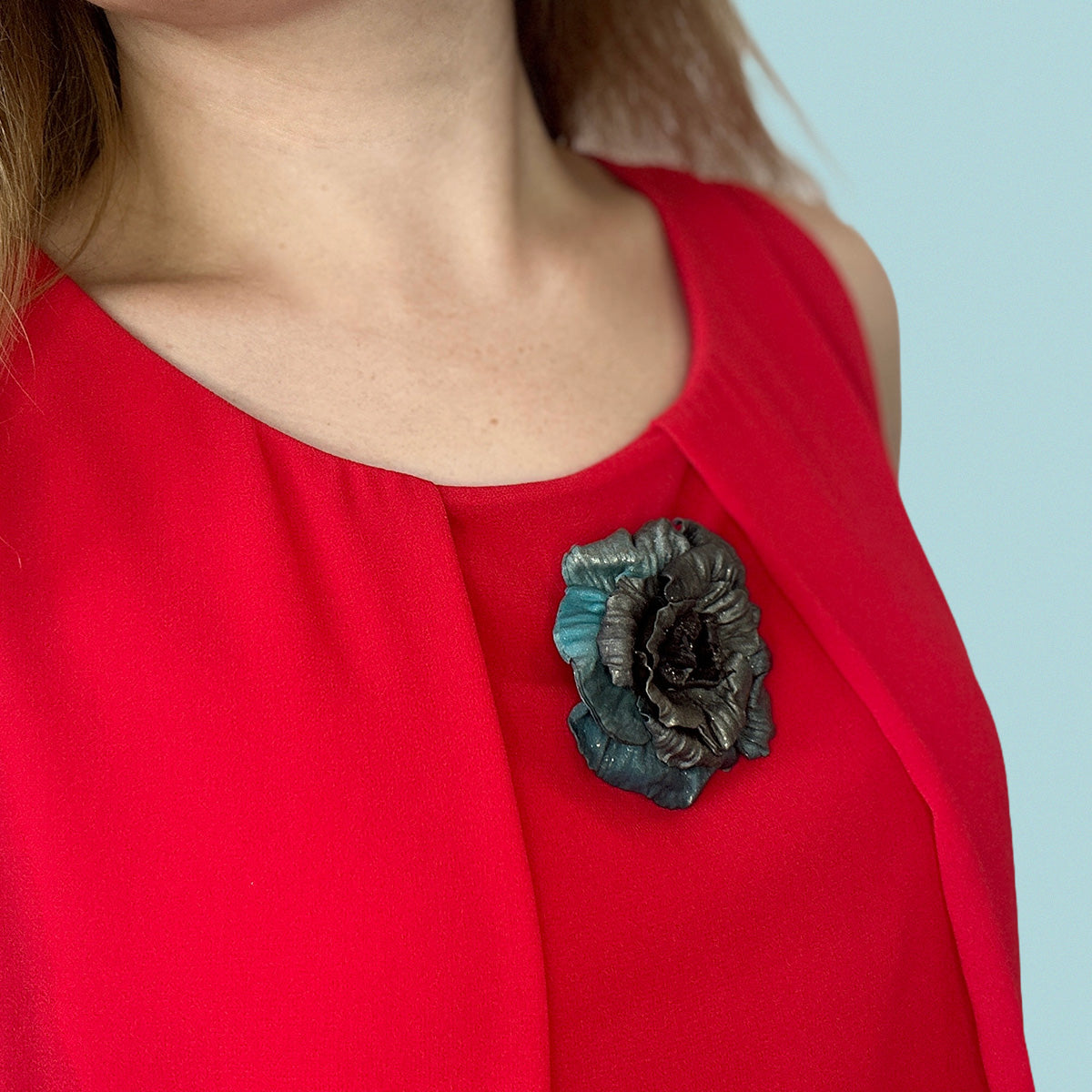 Midnight Rose – Brooch