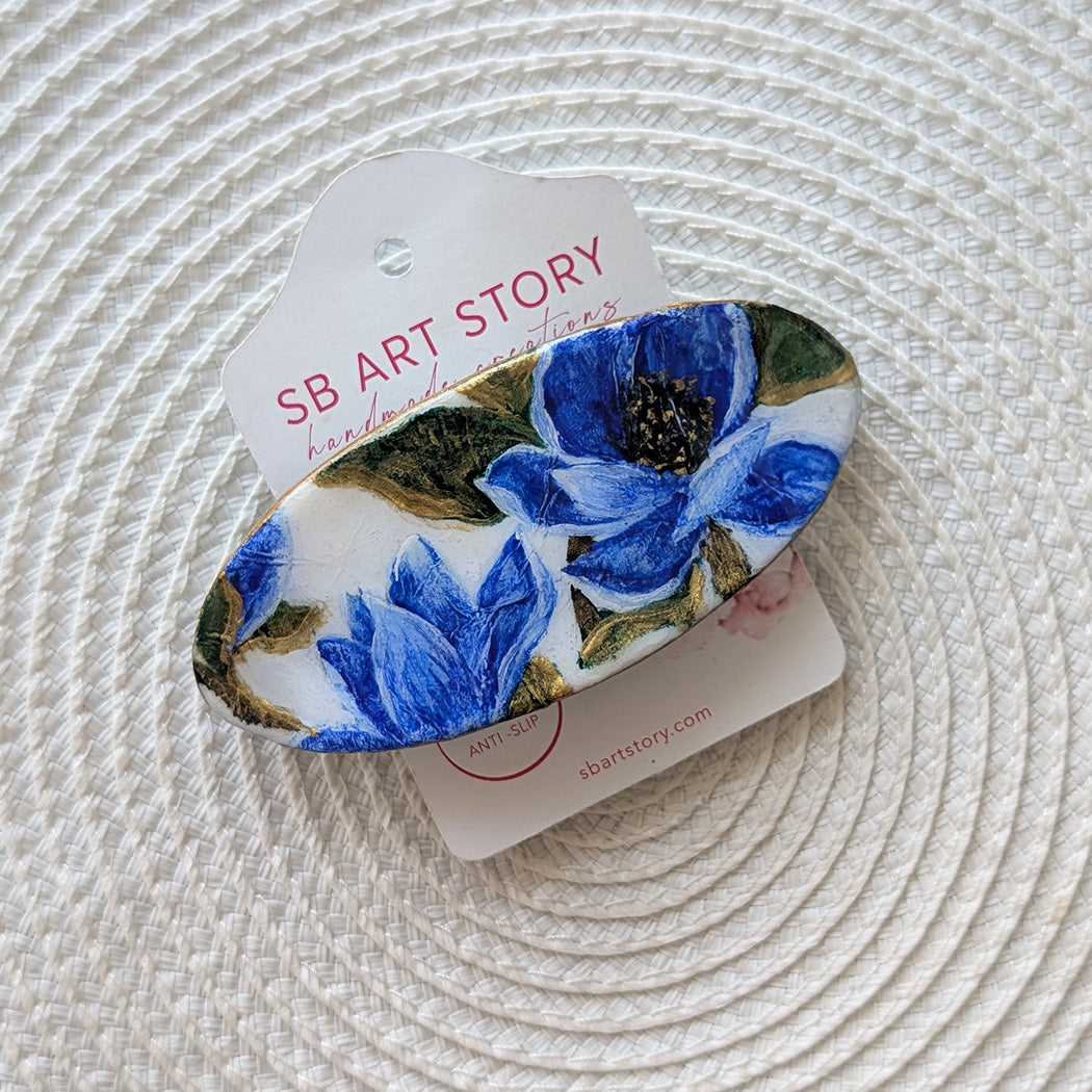 Blooms - Hand-painted Hair Clip