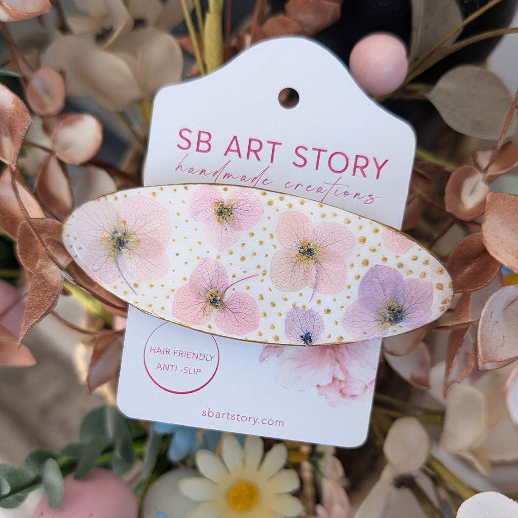 Hydrangea Whisper - Hair Clip