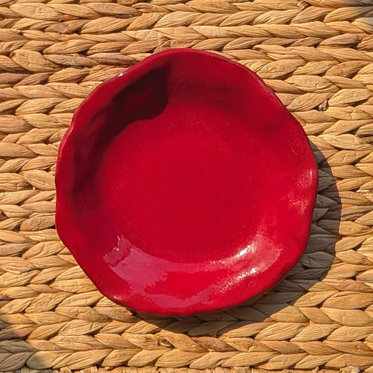 Crimson Ember - Ceramic Plate
