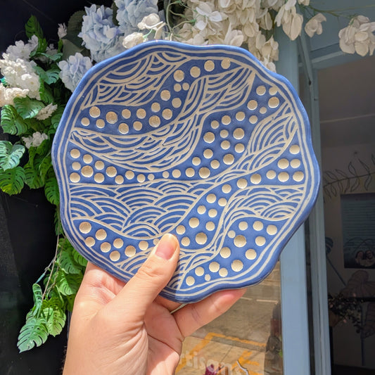 Azure Wave - Ceramic Dish