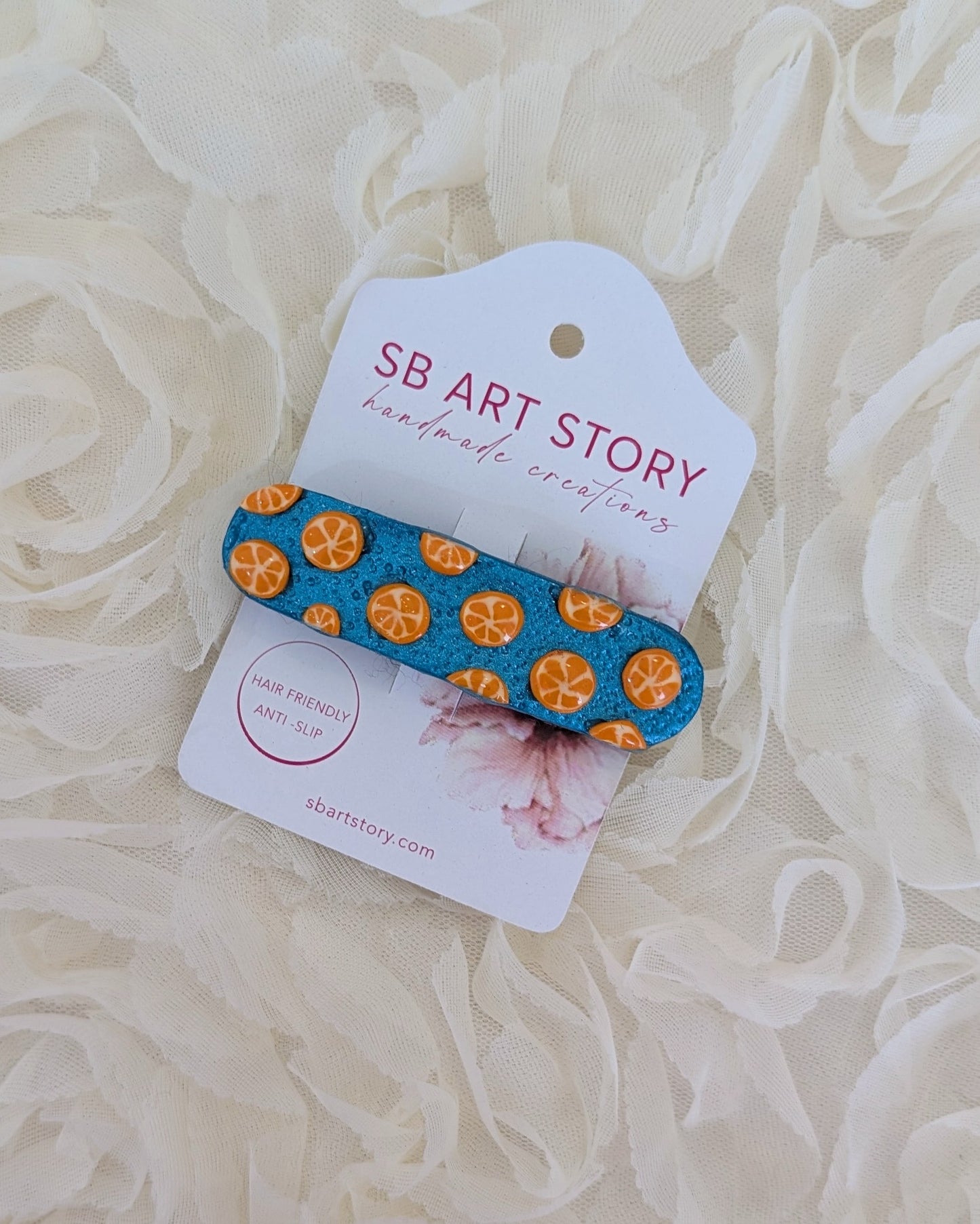 Orange Garden - Hair Clips for Fine or Medium Hair