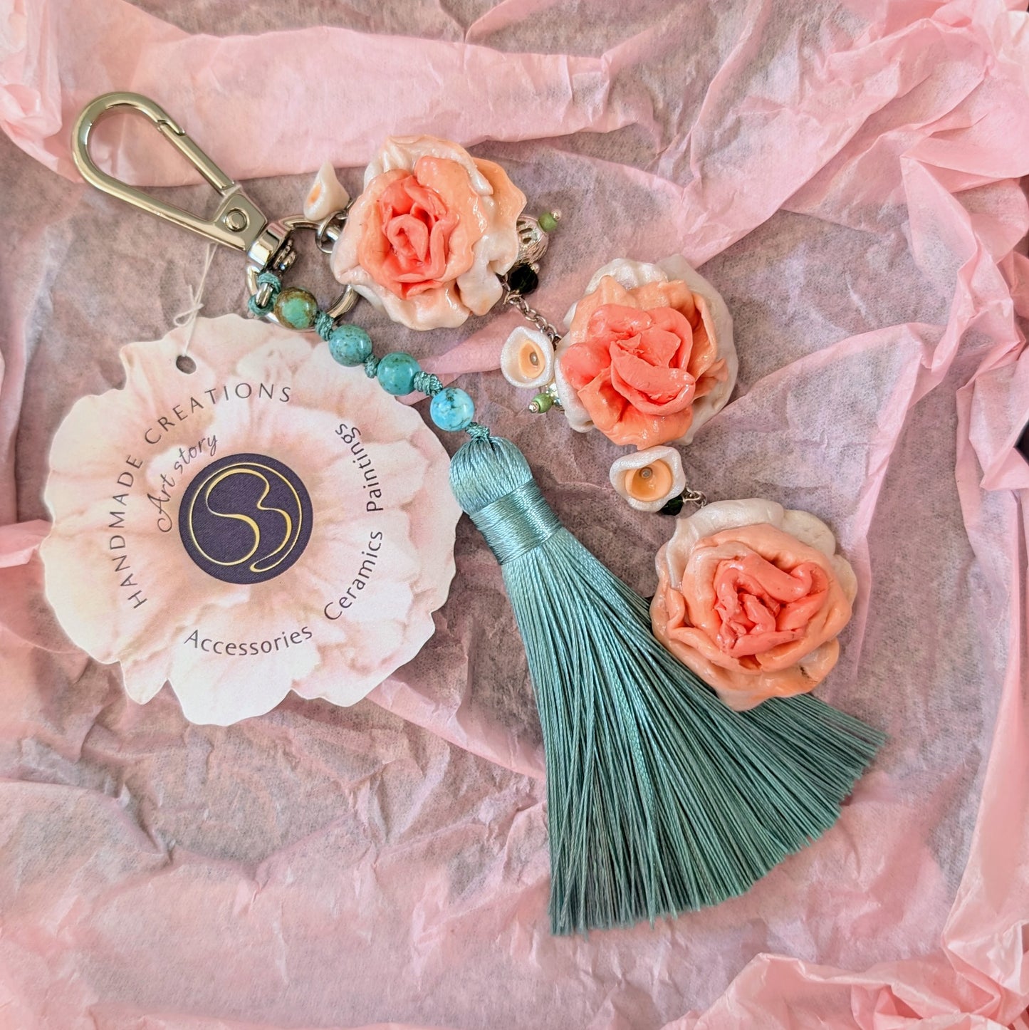 Bridgerton Rose - Bag Charm