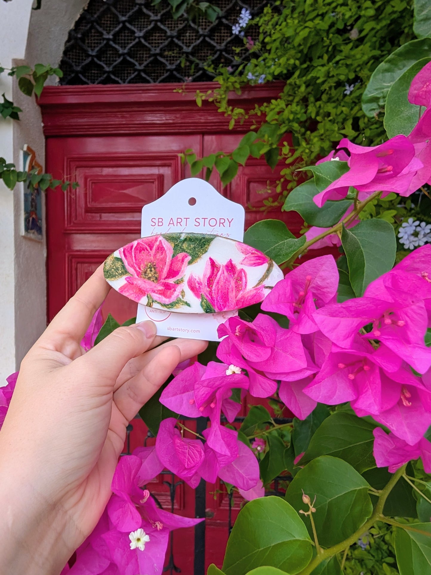 Hand-painted Hair Clips for Thick Hair
